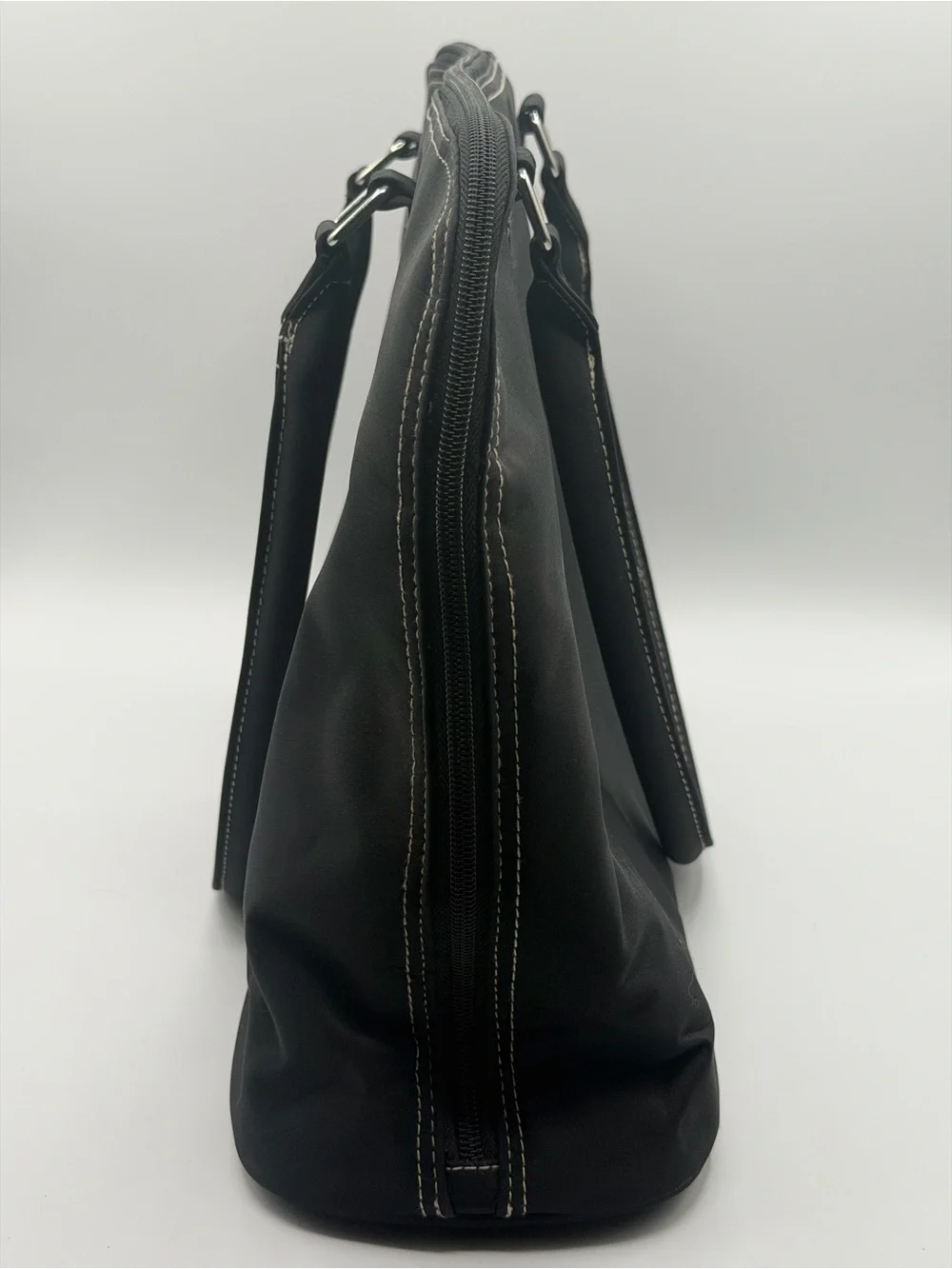 Franklin Covey Black Nylon Laptop Briefcase Business Tote Computer Bag
